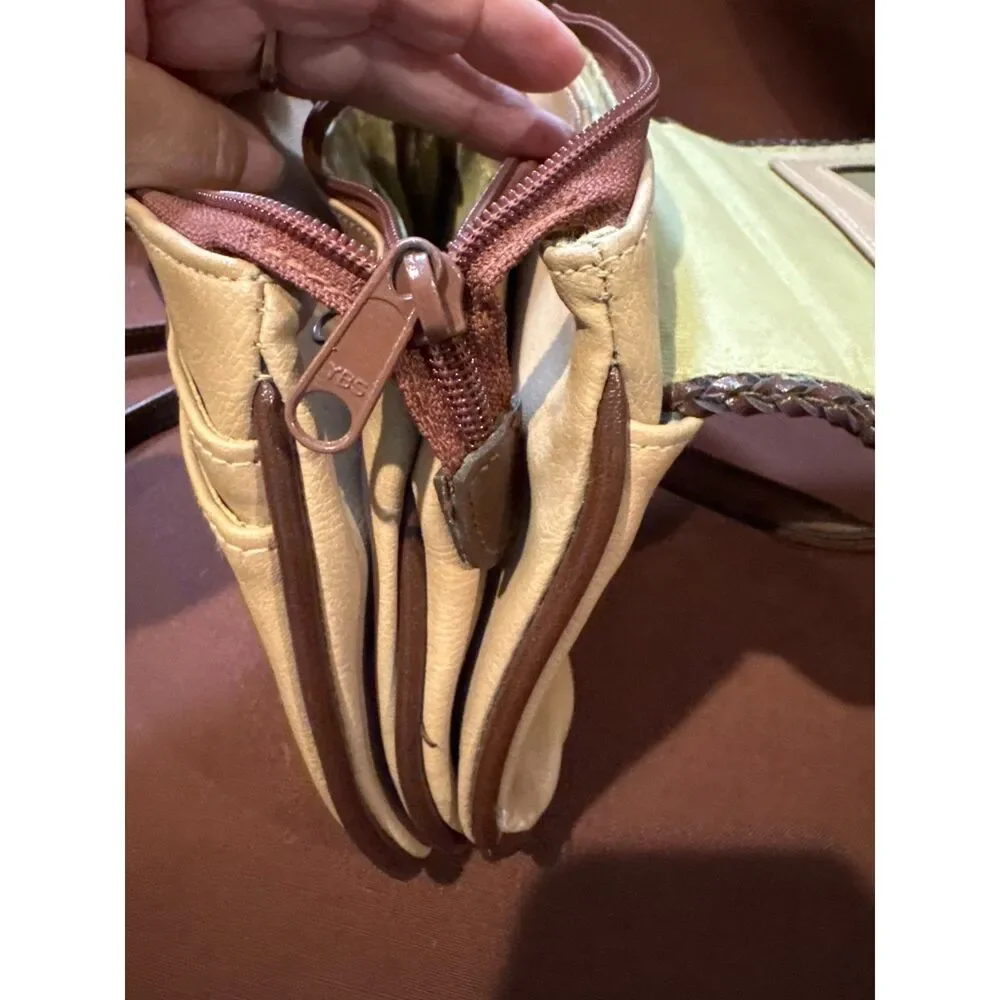 Vintage Liz Claiborne Brown and Tan Crossbody Purse